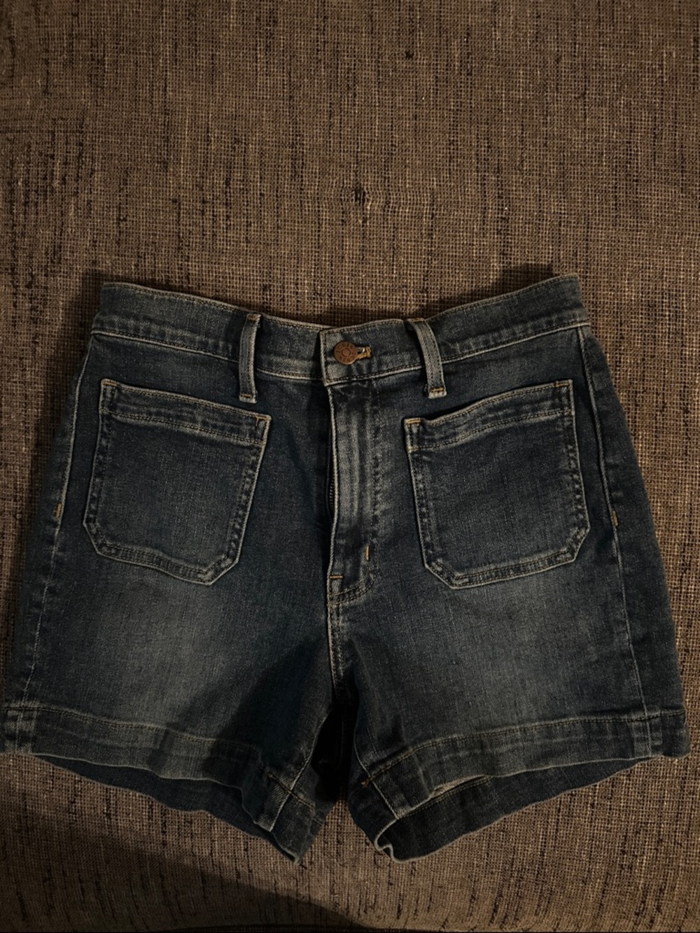 J. Crew Dark Blue High-Rise Denim Shorts